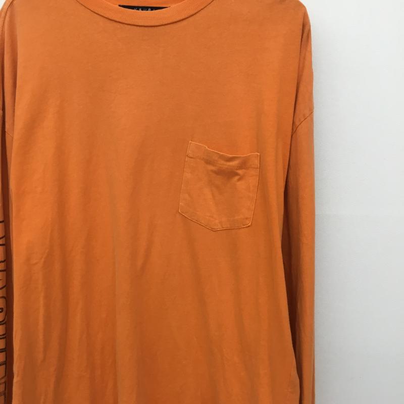 スビ KSUBI カットソー 長袖 S ロゴ、文字 橙 / オレンジ /  メンズ USED 古着 中古 10133854