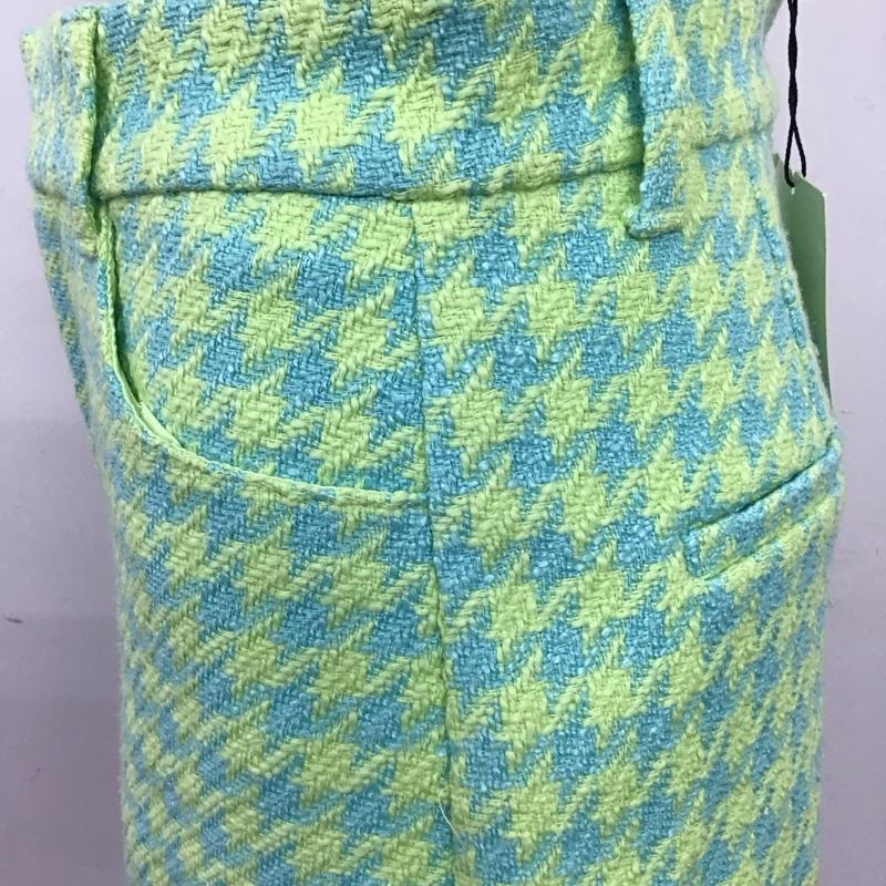 ザラ ZARA パンツ ショートパンツ 4661 500 120 タグ付き XS 千鳥格子 薄緑 / ライトグリーン / X 黄緑 / イエローグリーン /  レディース USED 古着 中古 10120401