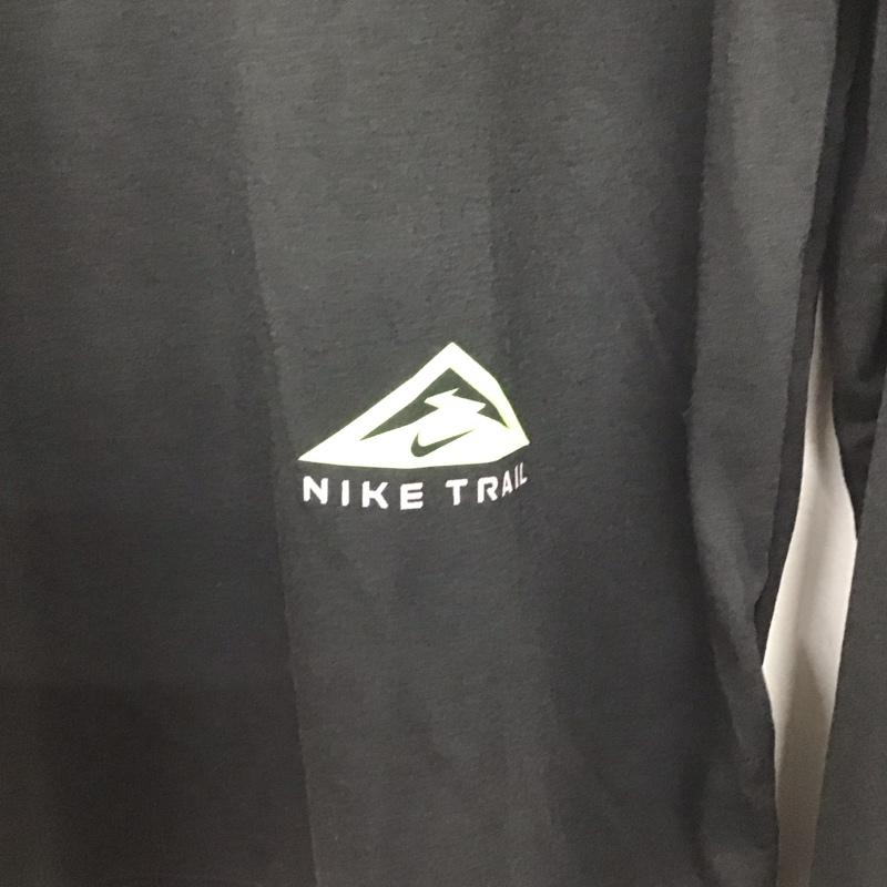 ナイキ NIKE カットソー 長袖 dm5426-010 トレイルロングスリーブトップ 長袖カットソー XL ロゴ、文字 黒 / ブラック /  メンズ USED 古着 中古 10136841