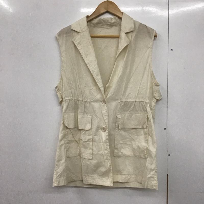 アズールバイマウジー AZUL BY MOUSSY ベスト ベスト 250hsm30-287c ドロストリングシアーベスト ノースリーブカットソー FREE 無地 白 / ホワイト /  レディース USED 古着 中古 10142693