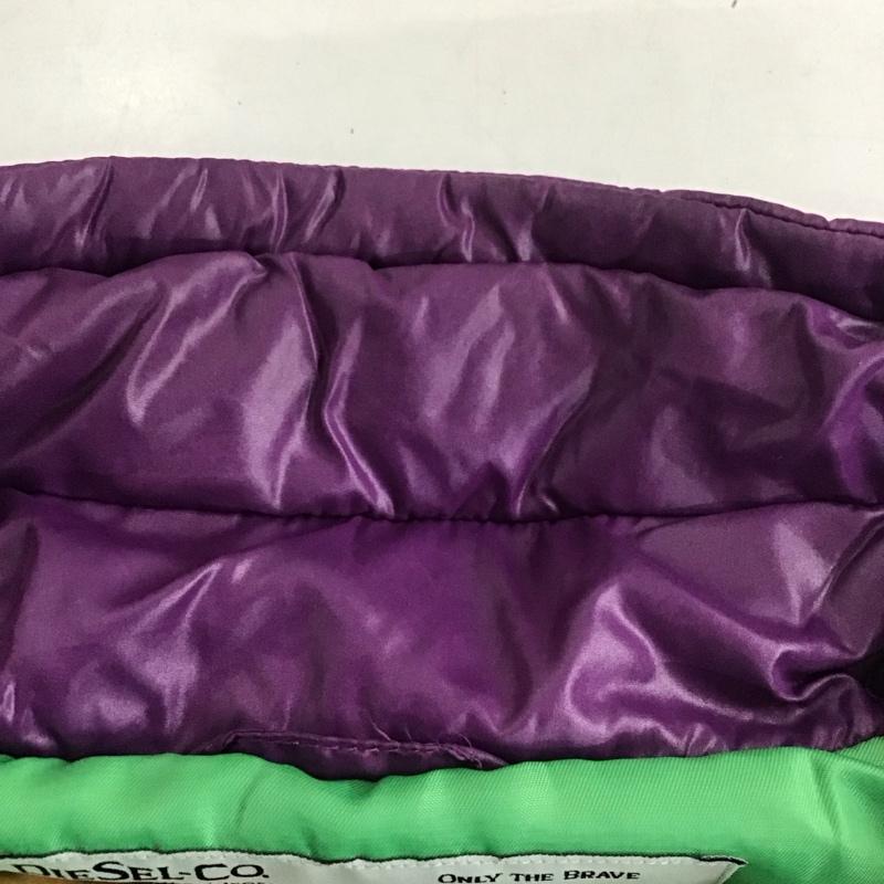 ディーゼル DIESEL ベスト ベスト ジップアップベスト ダウンベスト ノースリーブ XL ロゴ、文字 紫 / パープル /  メンズ USED 古着 中古 10139879