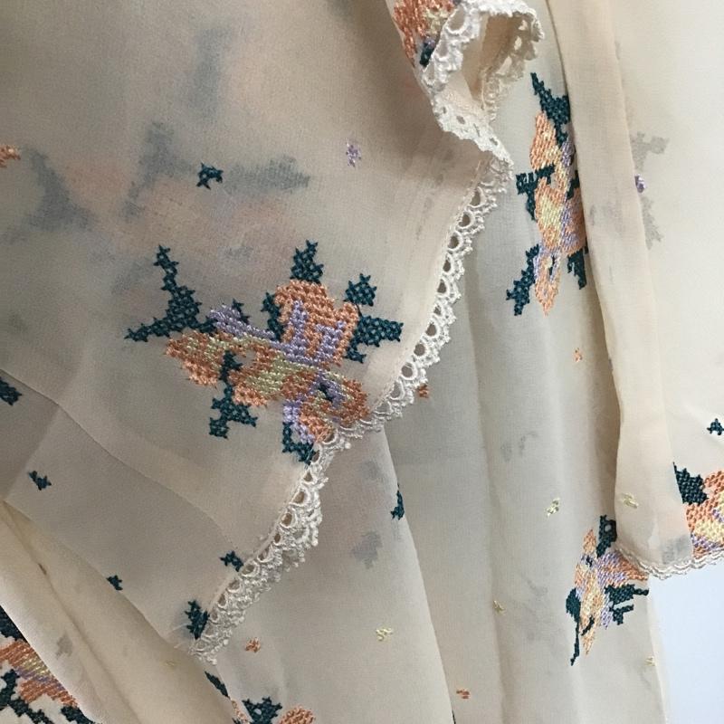 リリー ブラウン Lily Brown ワンピース ロングスカート LWFO161052 クロスステッチ刺繍ロングワンピ 長袖 FREE 刺繍 桃 / ピンク /  レディース USED 古着 中古 10107164