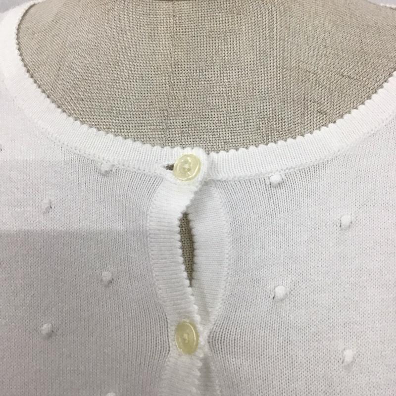 ポロラルフローレン POLO RALPH LAUREN カーディガン 長袖 313736652001 クルーネック キッズ 12-14 L ワンポイント 白 / ホワイト /  ガールズ USED 古着 中古 10120358
