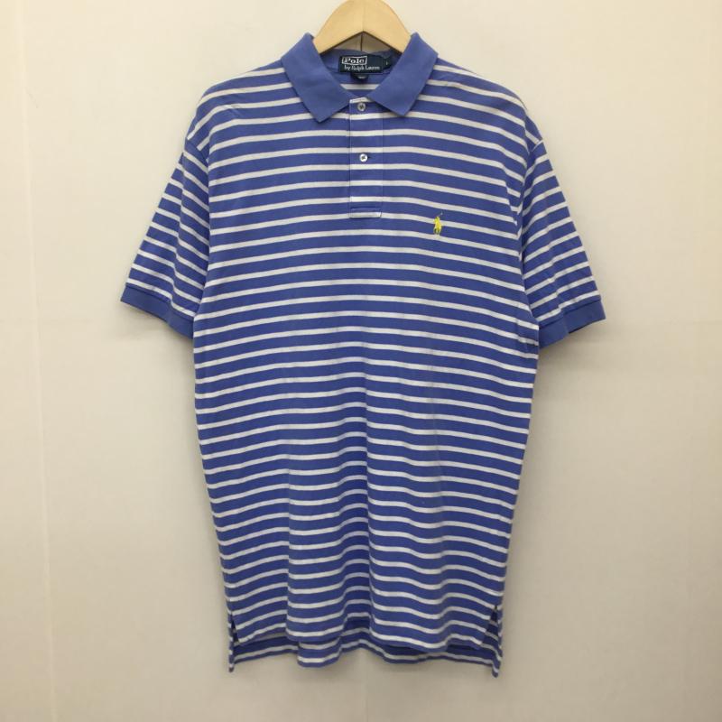 ポロラルフローレン POLO RALPH LAUREN ポロシャツ 半袖 L ボーダー柄 青 / ブルー /  メンズ USED 古着 中古 10133532