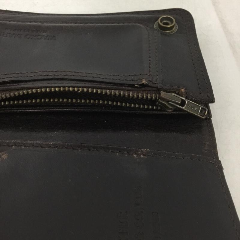 ポーター PORTER 財布 二つ折り WACKO MARIA レザー 無地 ダークブラウン / ダークブラウン /  メンズ USED 古着 中古 10137405
