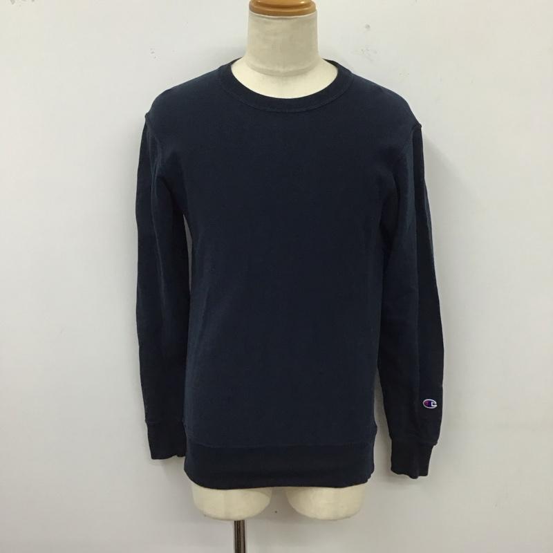 チャンピオン Champion トレーナー 長袖 L 無地 紺 / ネイビー /  メンズ USED 古着 中古 10121749