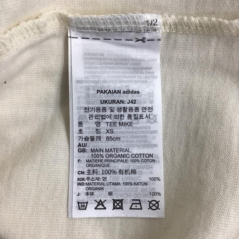 アディダス adidas Tシャツ 半袖 GP3393 モンスターズインク マイク ワゾウスキ ディズニー XS ロゴ、文字 アイボリー / アイボリー /  メンズ USED 古着 中古 10123295