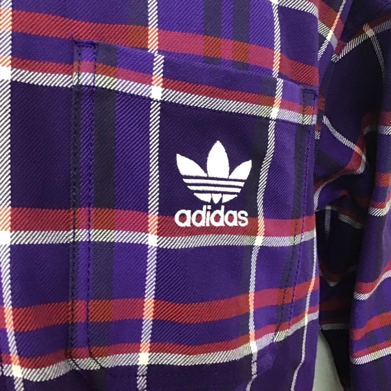 アディダス adidas シャツ、ブラウス 長袖 長袖シャツ カラーシャツ ポケットシャツ 長袖カットソー チェックシャツ korn チェック マルチカラー / マルチカラー /  メンズ USED 古着 中古 10123616