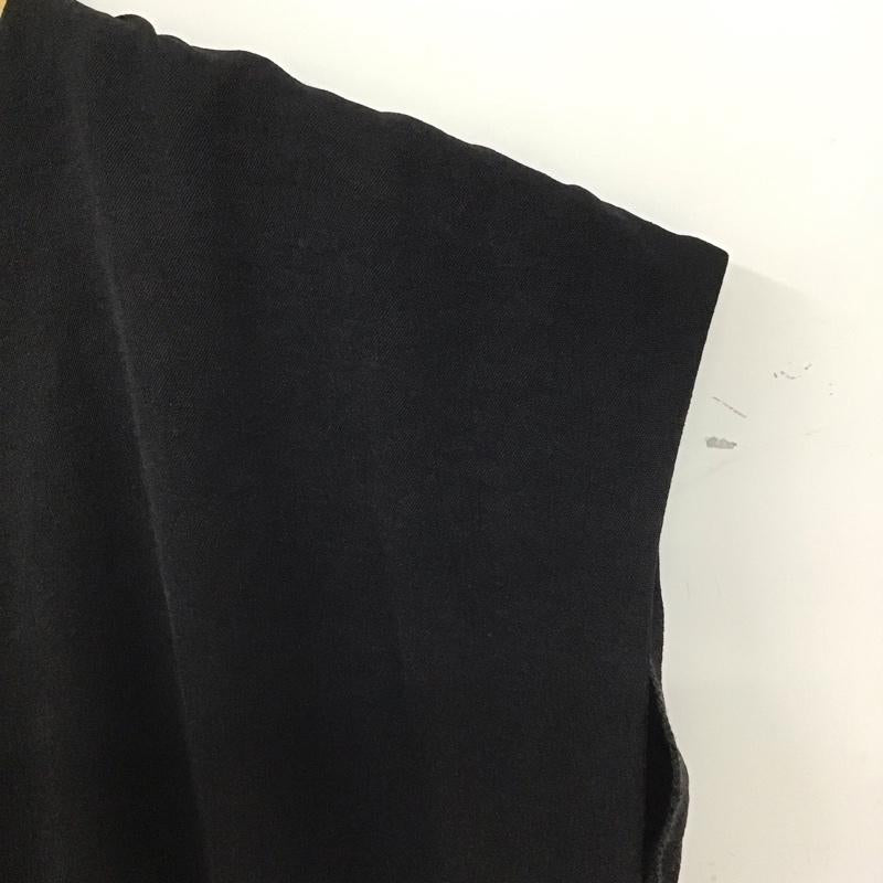 ザラ ZARA カットソー 半袖 0264/170/800 FLOWY WRAP TOP S 無地 黒 / ブラック /  レディース USED 古着 中古 10133648