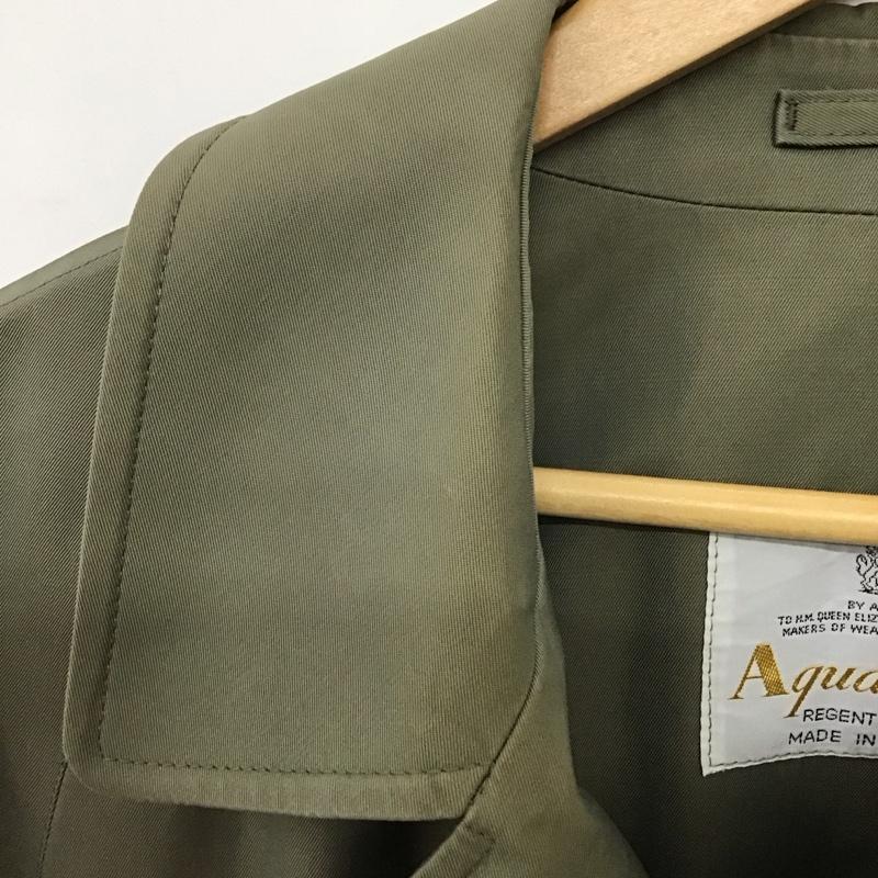 アクアスキュータム Aquascutum コート コート一般 ロングコート カラージャケット アウター フロントボタン 70s 80s 無地 カーキ / カーキ /  メンズ USED 古着 中古 10150984