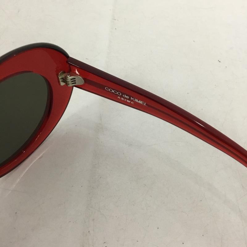 ASIWC ASIWC めがね・サングラス サングラス COCO DE KIMEL ケース付き ロゴ、文字 赤 / レッド / X 黒 / ブラック /  レディース USED 古着 中古 10145511
