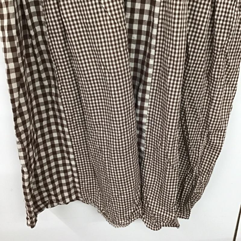 サマンサモスモス Samansa Mos2 ワンピース ロングスカート FREE 無地 X チェック ベージュ / ベージュ / X 茶 / ブラウン /  レディース USED 古着 中古 10150430