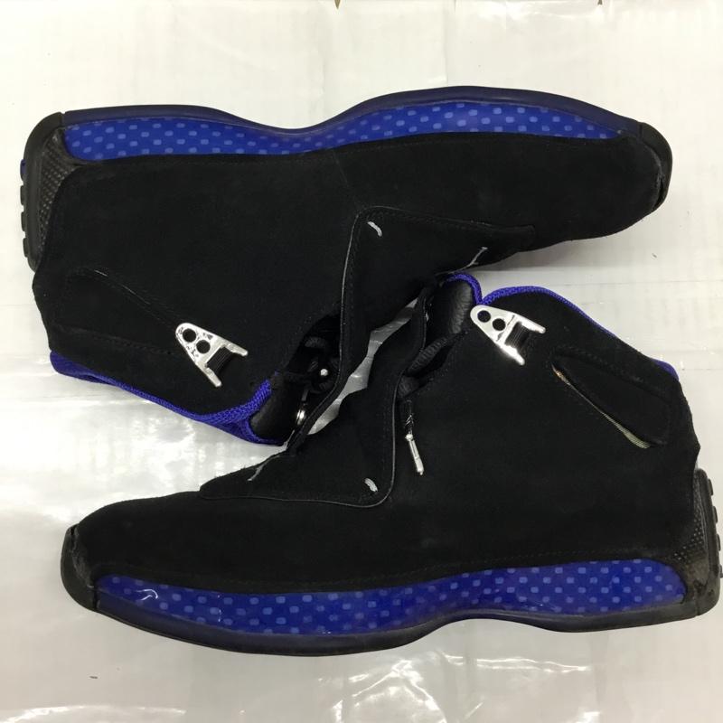 ナイキ NIKE スニーカー スニーカー AA2494-007 AIR JORDAN 18 RETRO 27cm 27.0cm ワンポイント 黒 / ブラック / X 青 / ブルー /  メンズ USED 古着 中古 10110491