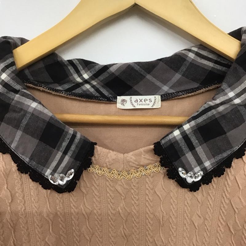 アクシーズファム axes femme カットソー 半袖 半袖カットソー カラーシャツ M 総柄 マルチカラー / マルチカラー /  レディース USED 古着 中古 10147036