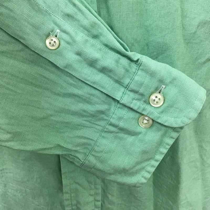 ラルフローレン RALPHLAUREN シャツ、ブラウス 長袖 長袖シャツ カジュアルシャツ カラーシャツ ボタンダウンシャツ ロゴ、文字 緑 / グリーン /  メンズ USED 古着 中古 10111649