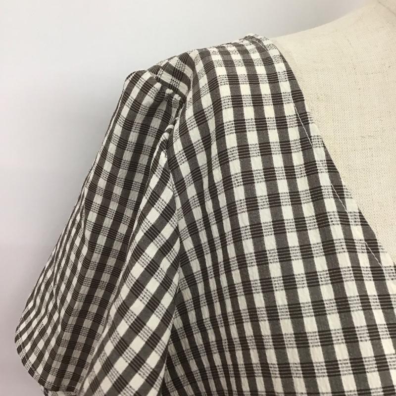ナイスクラップ NICE CLAUP ワンピース ロングスカート FREE チェック 白 / ホワイト / X 茶 / ブラウン /  レディース USED 古着 中古 10108631