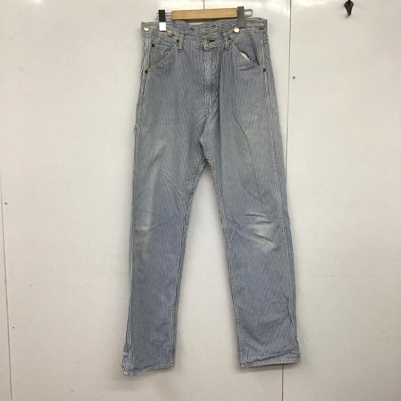 ヒステリックグラマー HYSTERIC GLAMOUR パンツ デニム、ジーンズ ヒッコリーパンツ デニムパンツ スリムパンツ ストライプパンツ ストライプ 白 / ホワイト / X 水色 / ライトブルー /  メンズ USED 古着 中古 10143375