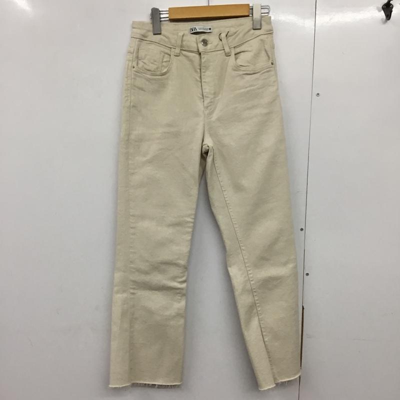 ザラ ZARA パンツ デニム、ジーンズ 0108 032 712 ストレッチ 無地 アイボリー / アイボリー /  レディース USED 古着 中古 10144650