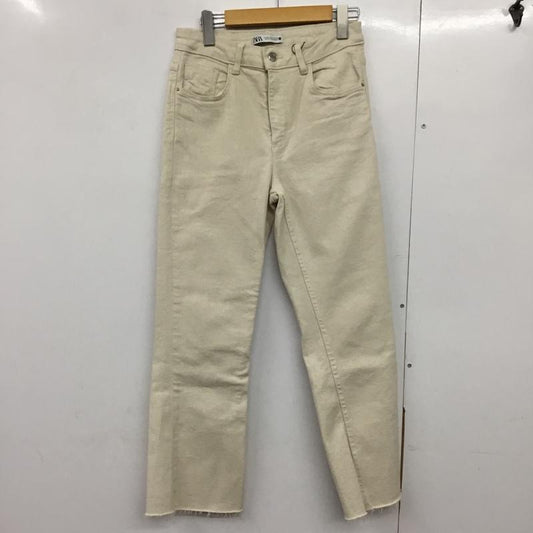 ザラ ZARA パンツ デニム、ジーンズ 0108 032 712 ストレッチ 無地 アイボリー / アイボリー /  レディース USED 古着 中古 10144650