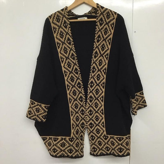 レプシィム LEPSIM カーディガン 長袖 LP060209TS FREE  黒 / ブラック / X 茶 / ブラウン /  レディース USED 古着 中古 10143867