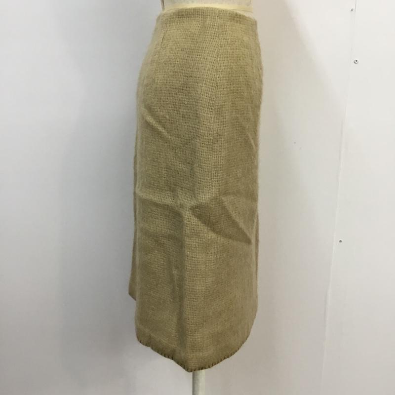 マカフィー MACPHEE スカート ひざ丈スカート 台形スカート 36 無地 ベージュ / ベージュ /  レディース USED 古着 中古 10042187