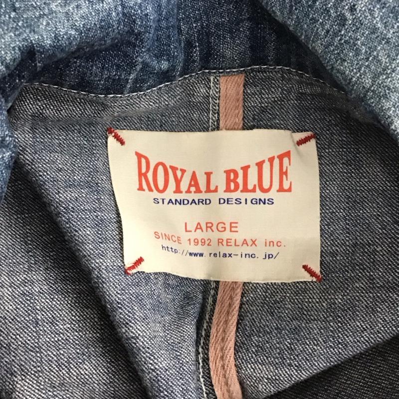 古着 USED ジャケット、上着 ジャケット、ブレザー R2078 デニムジャケット ROYAL BLUE L 無地 青 / ブルー /  メンズ USED 古着 中古 10106933