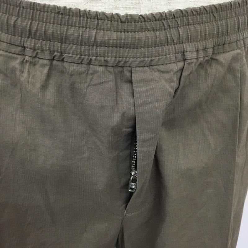 グリーンレーベルリラクシング green label relaxing パンツ ワークパンツ、ペインターパンツ 3214-142-3196 CMキュプラリネンコード1プリーツ9分丈イージーパンツ S 無地 茶 / ブラウン /  メンズ USED 古着 中古 10102934