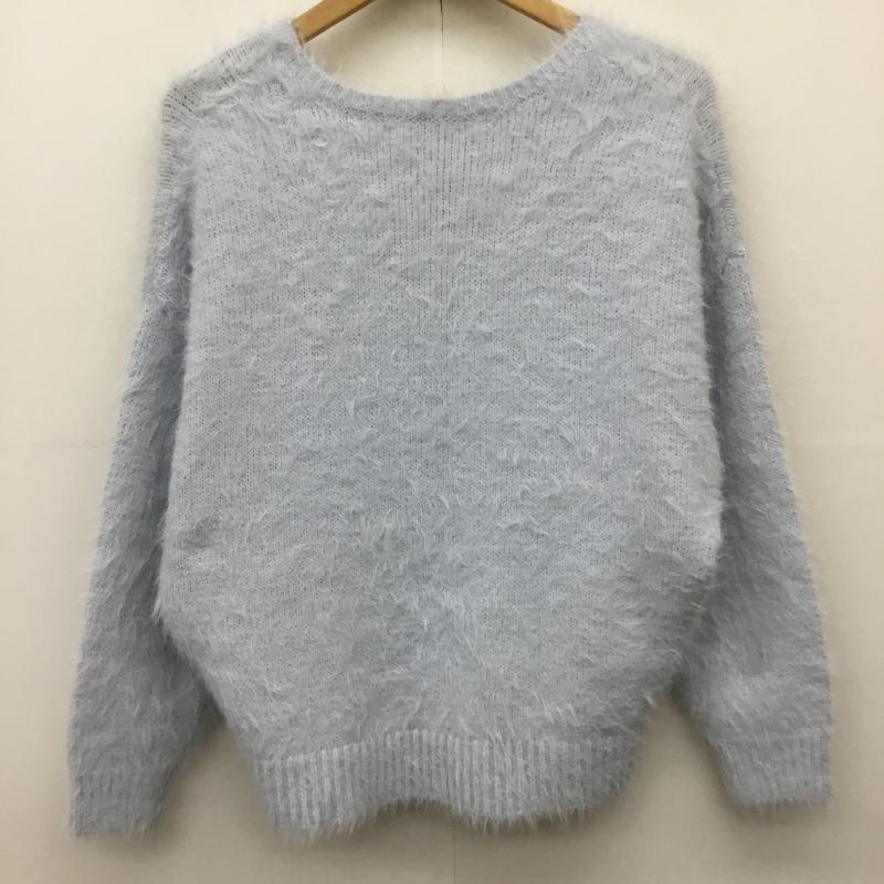 イング INGNI ニット、セーター 長袖 174-942051-01 M 無地 水色 / ライトブルー /  レディース USED 古着 中古 10142219