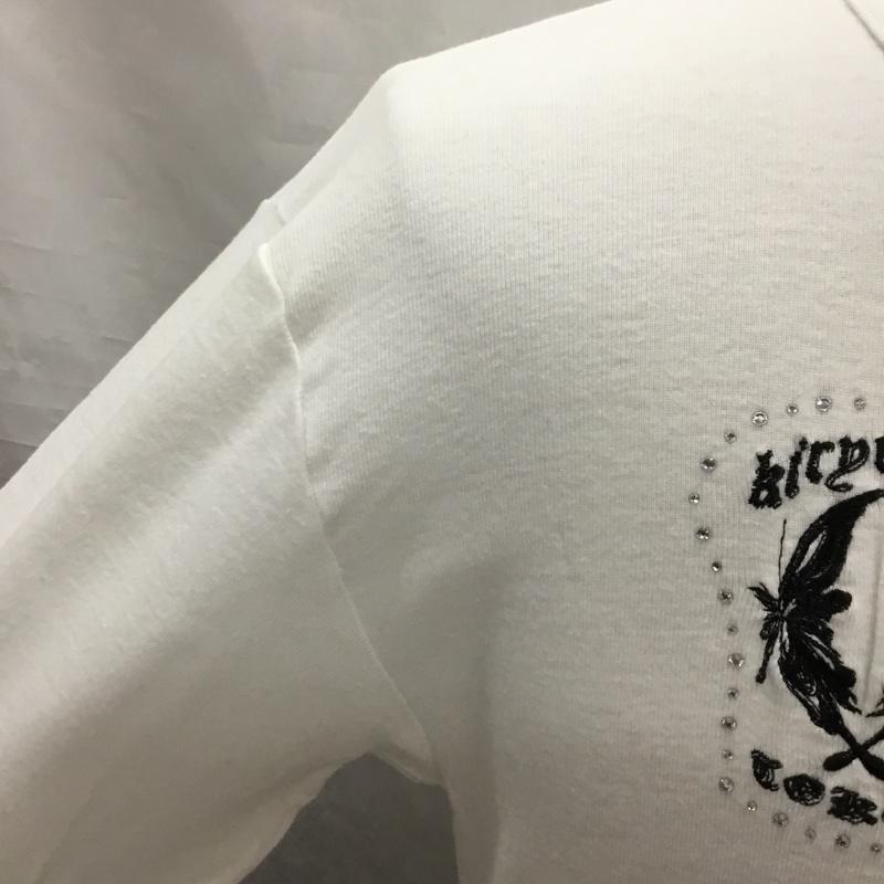 キリュウキリュウ kiryuyrik カットソー 長袖 長袖カットソー クルーネックカットソー ロングスリーブカットソー プリントTシャツ S ロゴ、文字 白 / ホワイト /  メンズ USED 古着 中古 10120705