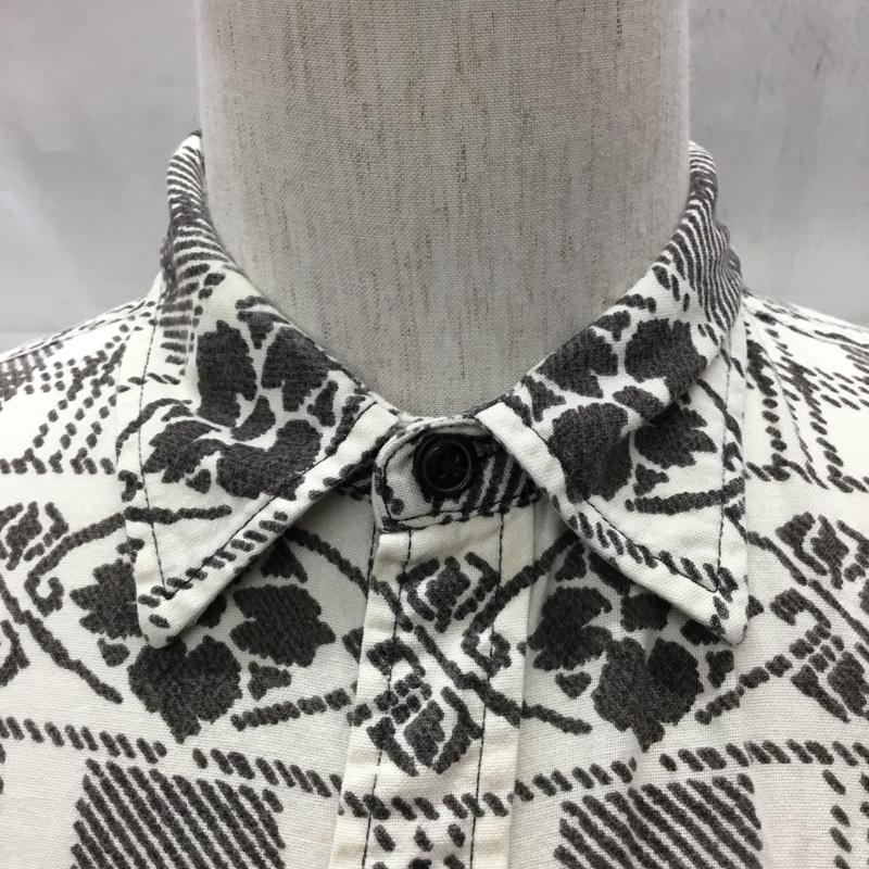 デニム アンド サプライ DENIM & SUPPLY シャツ、ブラウス 長袖 胸ポケット M 総柄 アイボリー / アイボリー / X ダークブラウン / ダークブラウン /  メンズ USED 古着 中古 10117160