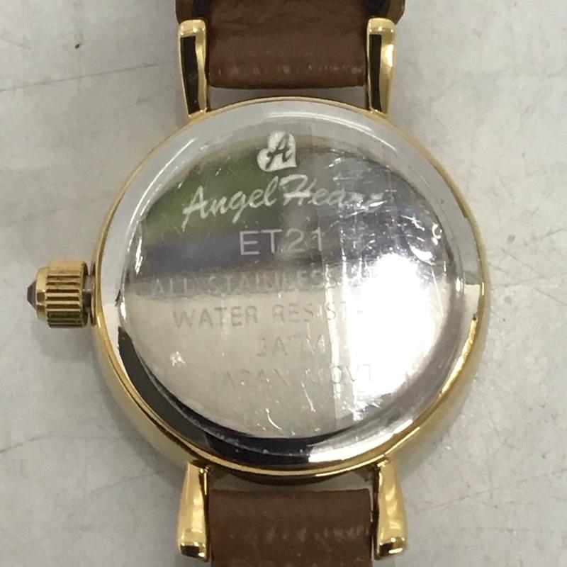 エンジェルハート ANGEL HEART 腕時計 アナログ（クォーツ式） ET21 レザーベルト ロゴ、文字 茶 / ブラウン /  レディース USED 古着 中古 10135216