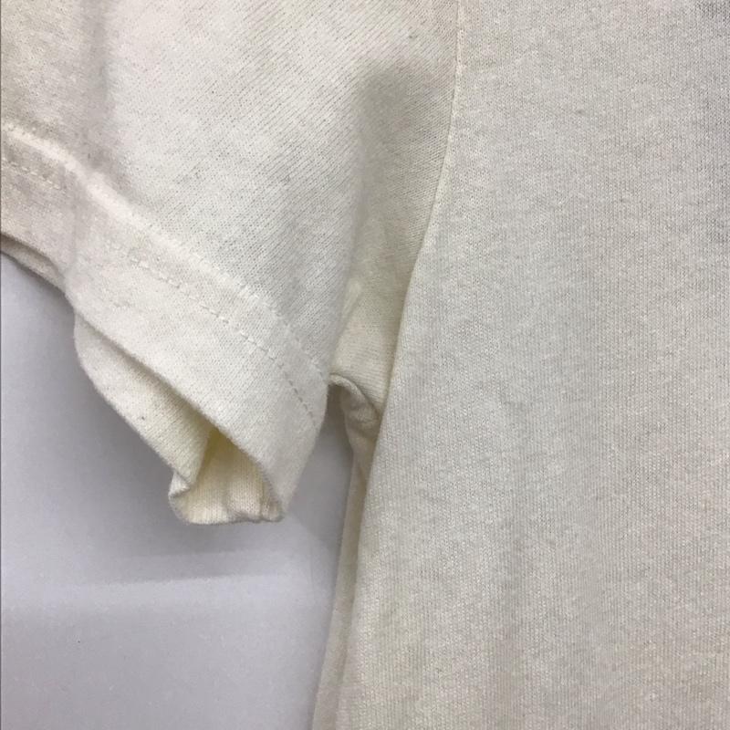 オフホワイト off white Tシャツ 半袖 半袖カットソー 刺繍Tシャツ クルーネックカットソー XS ロゴ、文字 アイボリー / アイボリー /  メンズ USED 古着 中古 10150906