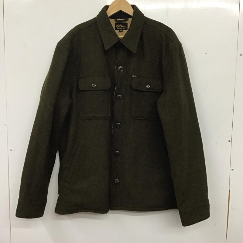 エルエルビーン L.L.Bean ジャケット、上着 ジャケット、ブレザー カラージャケット アウター 裏地ボア L ロゴ、文字 カーキ / カーキ /  メンズ USED 古着 中古 10136226