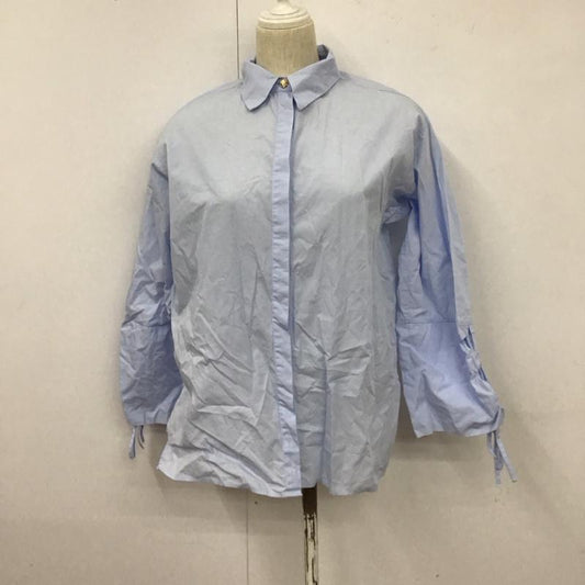 ザラ ZARA シャツ、ブラウス 長袖 長袖シャツ 無地シャツ カラーシャツ XS 無地 水色 / ライトブルー /  レディース USED 古着 中古 10126887