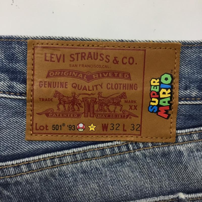 リーバイストラウスアンドコー Levi Strauss & co. パンツ デニム、ジーンズ デニムパンツ ストレートパンツ ワイドパンツ カジュアルパンツ 32インチ プリント インディゴ / インディゴ /  メンズ USED 古着 中古 10116605
