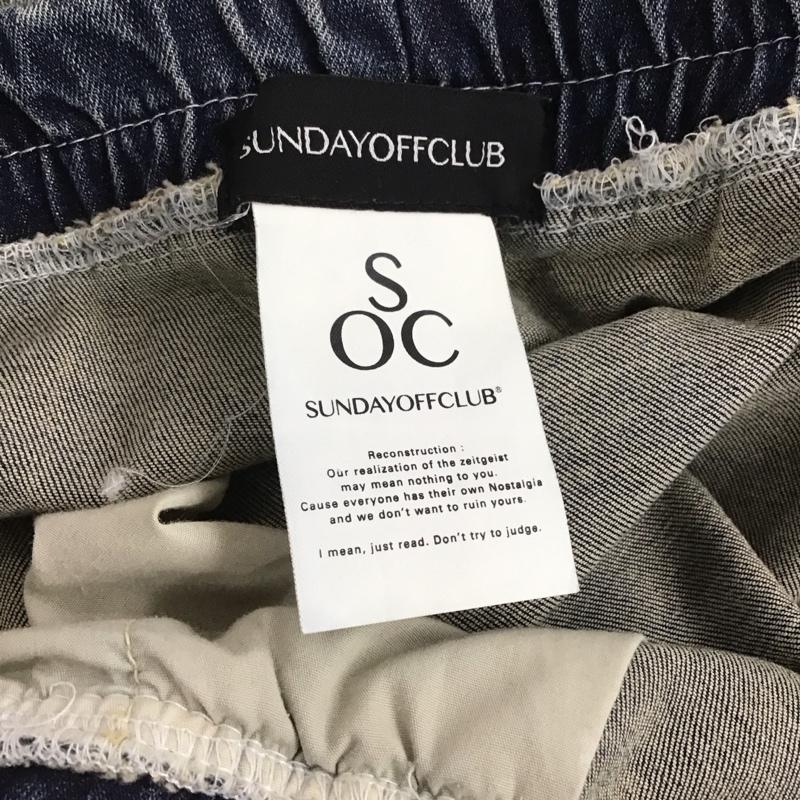 サンデーオフクラブ SUNDAYOFFCLUB パンツ デニム、ジーンズ デニムパンツ サルエルパンツ ストレッチパンツ 無地 インディゴ / インディゴ /  メンズ USED 古着 中古 10142347