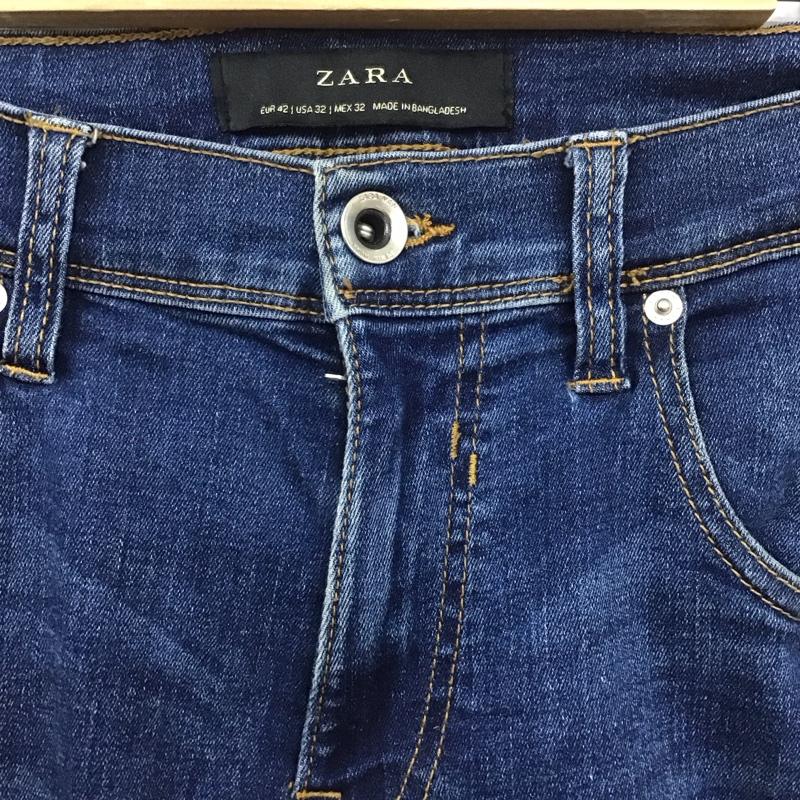ザラ ZARA パンツ デニム、ジーンズ デニムパンツ スリムパンツ カジュアルパンツ ストレッチパンツ 42インチ 無地 インディゴ / インディゴ /  メンズ USED 古着 中古 10129225