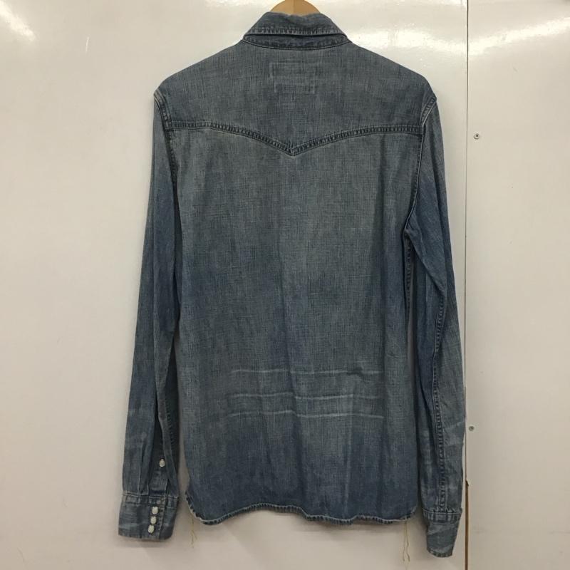 レミ レリーフ REMI RELIEF シャツ、ブラウス 長袖 長袖シャツ デニムシャツ カラーシャツ L 無地 インディゴ / インディゴ /  メンズ USED 古着 中古 10141227