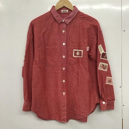 ピンクハウス PINK HOUSE シャツ、ブラウス 長袖 A2111FB ロゴ、文字 赤 / レッド /  レディース USED 古着 中古 10138618
