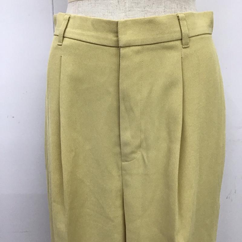 ケービーエフ KBF パンツ スラックス KB15-24D170 ワンタックスラックス 38 無地 黄 / イエロー /  レディース USED 古着 中古 10117739