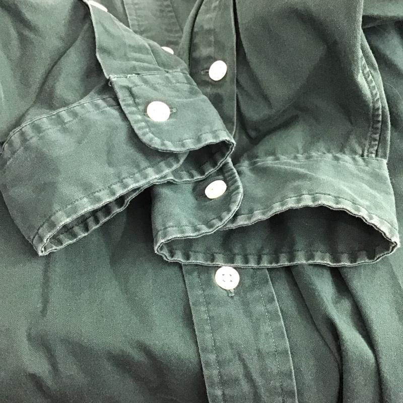 ラルフローレン RALPHLAUREN シャツ、ブラウス 長袖 長袖シャツ 無地シャツ カラーシャツ ボタンダウンシャツ XL ロゴ、文字 緑 / グリーン /  メンズ USED 古着 中古 10142598