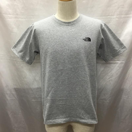 ザノースフェイス THE NORTH FACE Tシャツ 半袖 nt32144 ショートスリーブバックスクエアーロゴティー 半袖カットソー プリントTシャツ M ロゴ、文字 灰 / グレー /  メンズ USED 古着 中古 10122928