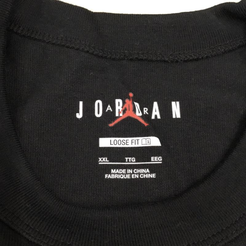 エアジョーダン AIR JORDAN Tシャツ 半袖 do1928-010 半袖カットソー プリントTシャツ クルーネックカットソー XXL ロゴ、文字 黒 / ブラック /  メンズ USED 古着 中古 10114109