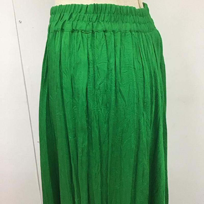 ザラ ZARA スカート ロングスカート 4886 242 500 ギャザースカート タグ付き XS 無地 緑 / グリーン /  レディース USED 古着 中古 10112334