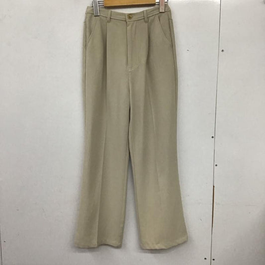 エヘカソポ ehka sopo パンツ スラックス スラックス ワイドパンツ カジュアルパンツ ストレッチパンツ FREE 無地 ベージュ / ベージュ /  レディース USED 古着 中古 10135807