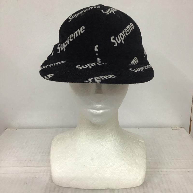 シュプリーム Supreme 帽子 キャップ Velour Diagonal Logo 6Panel 総柄 黒 / ブラック /  メンズ USED 古着 中古 10111528
