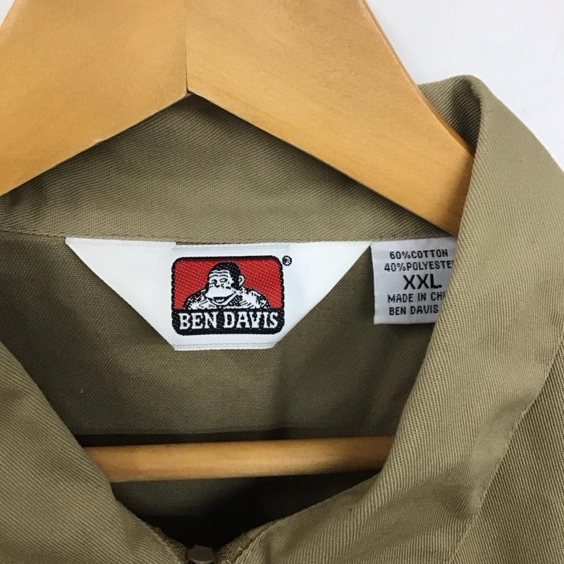 ベンデイビス BEN DAVIS シャツ、ブラウス 半袖 半袖シャツ 無地シャツ ポケットシャツ プルオーバーシャツ XXL ロゴ、文字 ベージュ / ベージュ /  メンズ USED 古着 中古 10130110