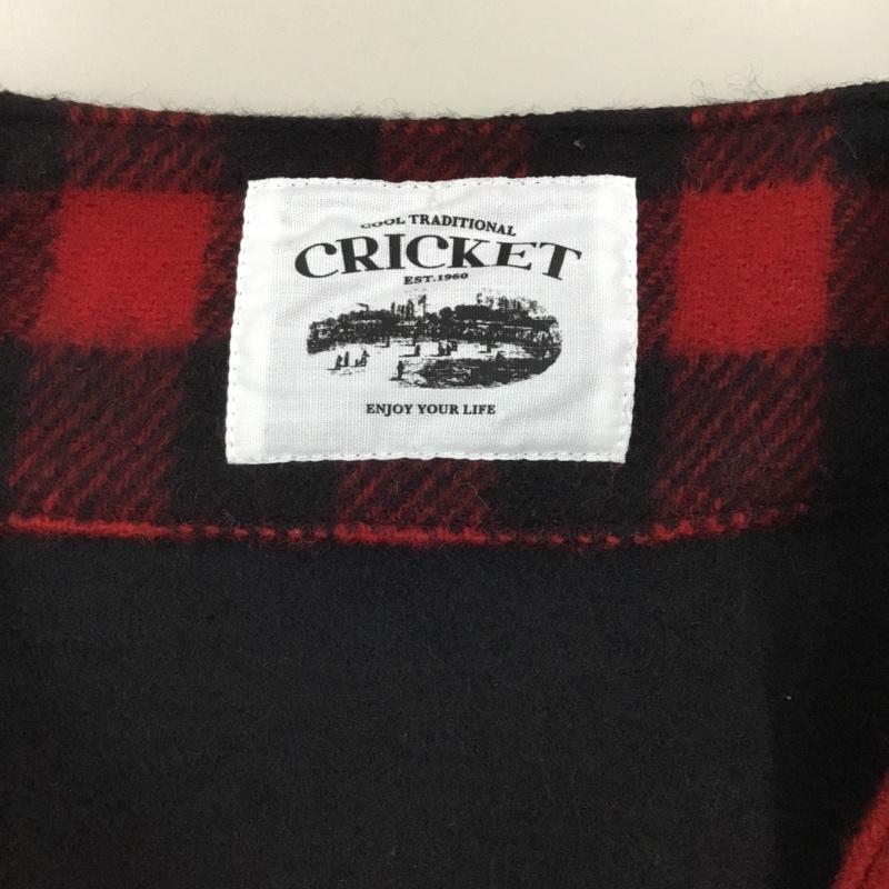 クリケット Cricket ベスト ベスト L チェック 黒 / ブラック / X 赤 / レッド /  メンズ USED 古着 中古 10112767