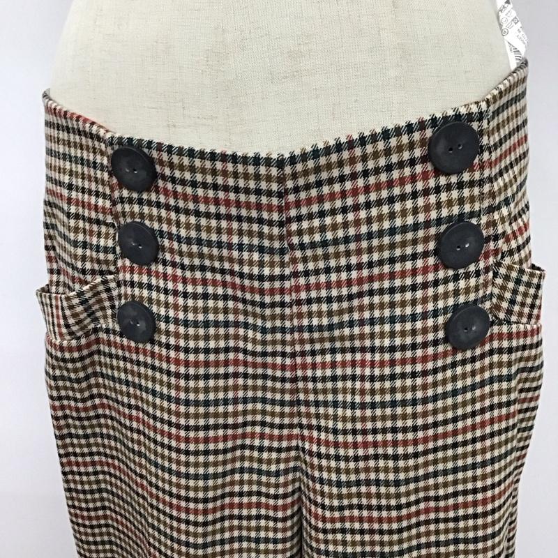 ザラティーアールエフ ZARA TRF ボトムス ボトムス 7385 280 707 ワイドパンツ L チェック マルチカラー / マルチカラー /  レディース USED 古着 中古 10122363