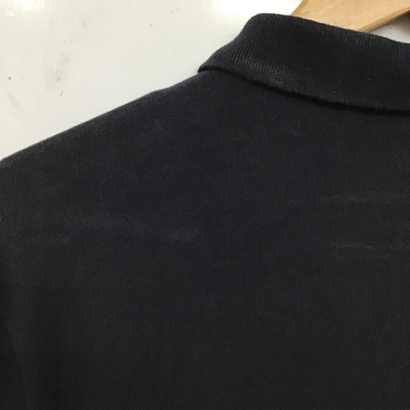 バーバリーロンドン Burberry London カットソー 長袖 長袖カットソー カラーシャツ 長袖ポロシャツ XL ロゴ、文字 黒 / ブラック /  レディース USED 古着 中古 10119548